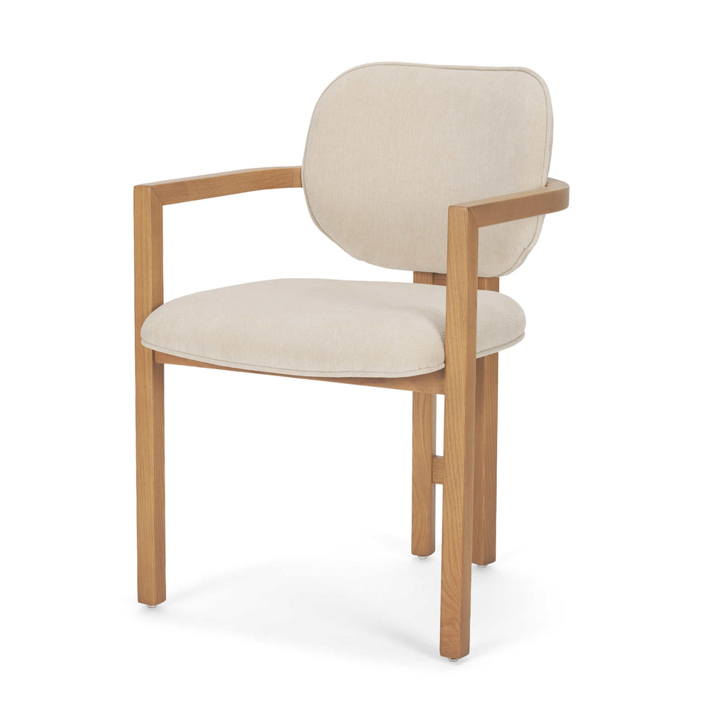 MERCANA CARLISLE CREAM CHENILLE DINING ARMCHAIR 71256