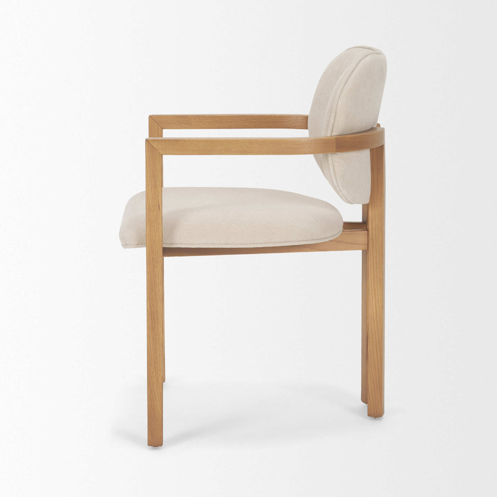MERCANA CARLISLE CREAM CHENILLE DINING ARMCHAIR 71256