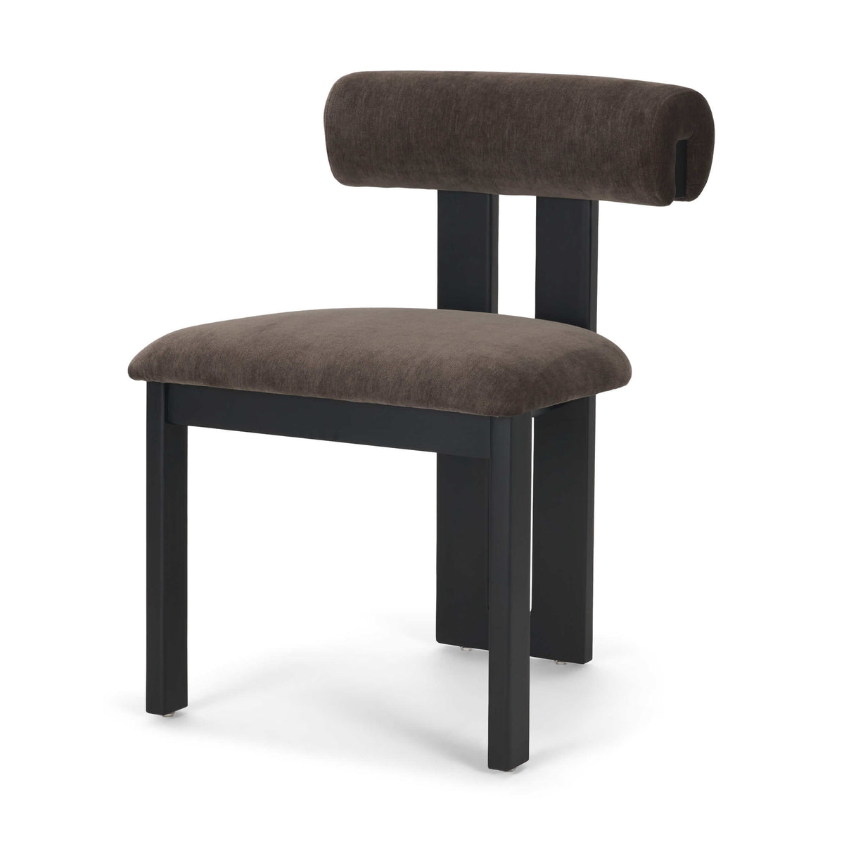 MERCANA TRIBECA CHARCOAL CHENILLE TRIPOD DINING CHAIR SET OF TWO 71260
