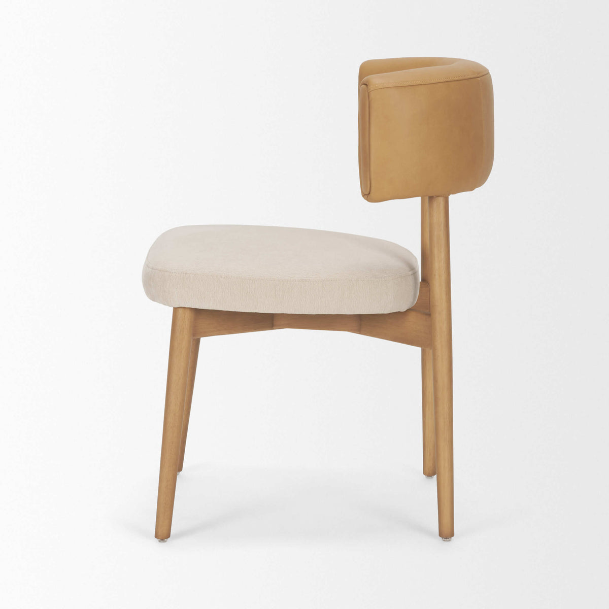 MERCANA MOTLEY TAN LEATHER DINING CHAIR SET OF TWO 71261