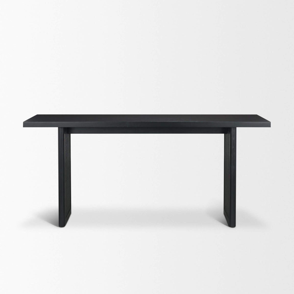 MERCANA GRIER 65" CANE CONSOLE TABLE BLACK 71142