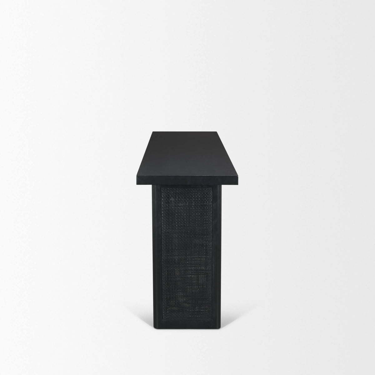 MERCANA GRIER 65" CANE CONSOLE TABLE BLACK 71142