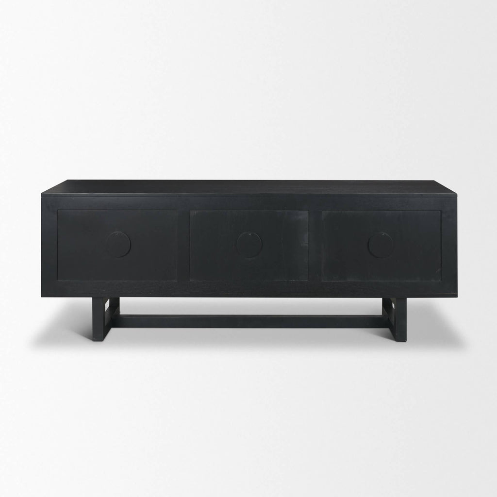 MERCANA GRIER 65" CANE MEDIA CONSOLE BLACK 71143