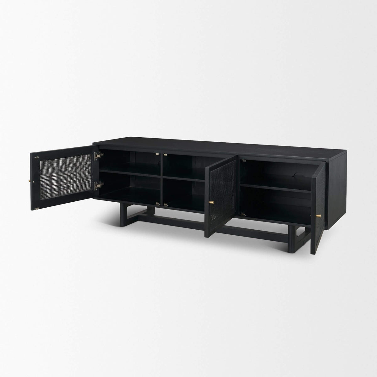 MERCANA GRIER 65" CANE MEDIA CONSOLE BLACK 71143