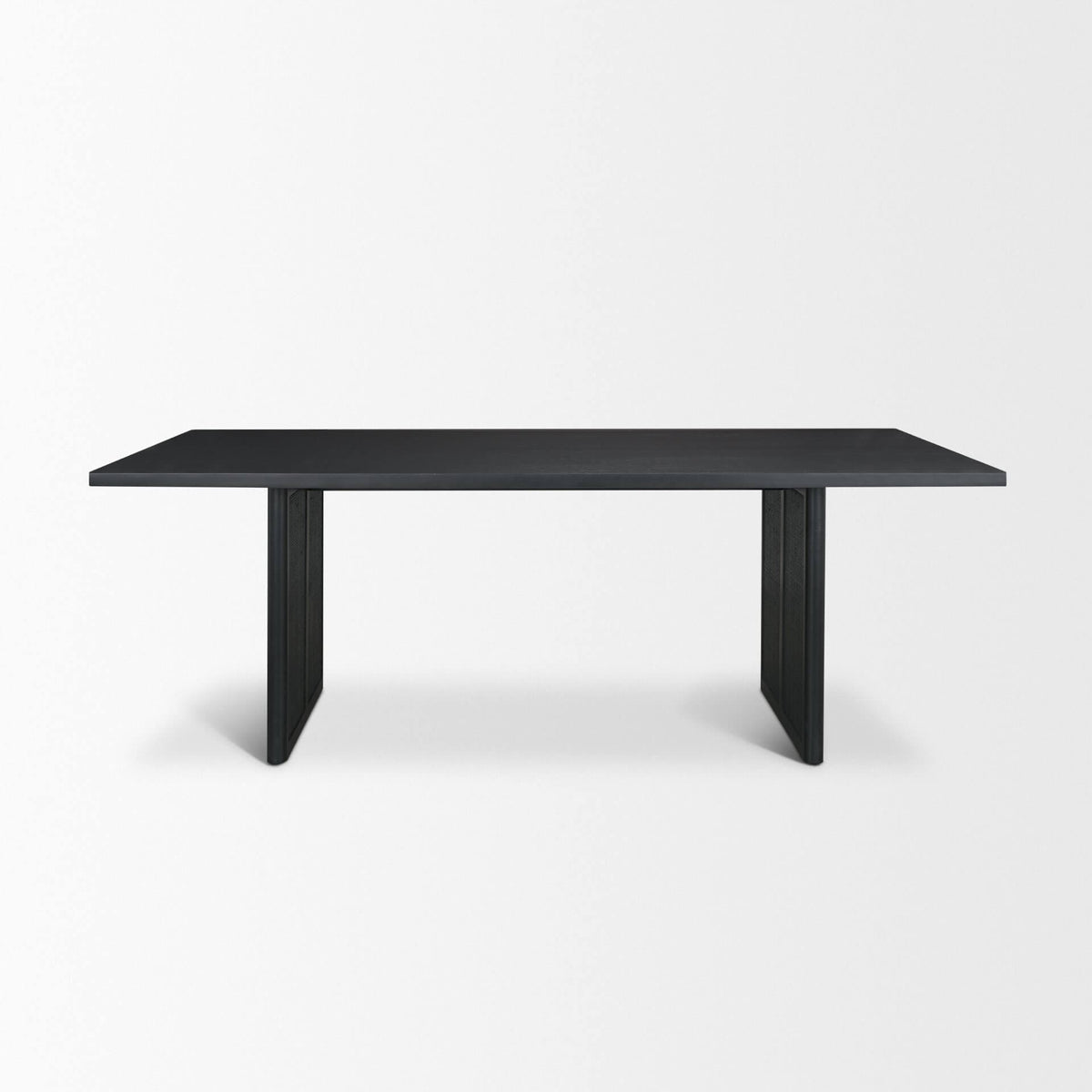 MERCANA GRIER 84" CANE DINING TABLE BLACK 71144