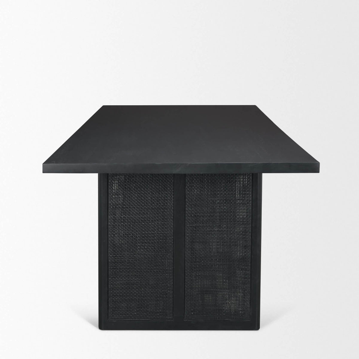 MERCANA GRIER 84" CANE DINING TABLE BLACK 71144