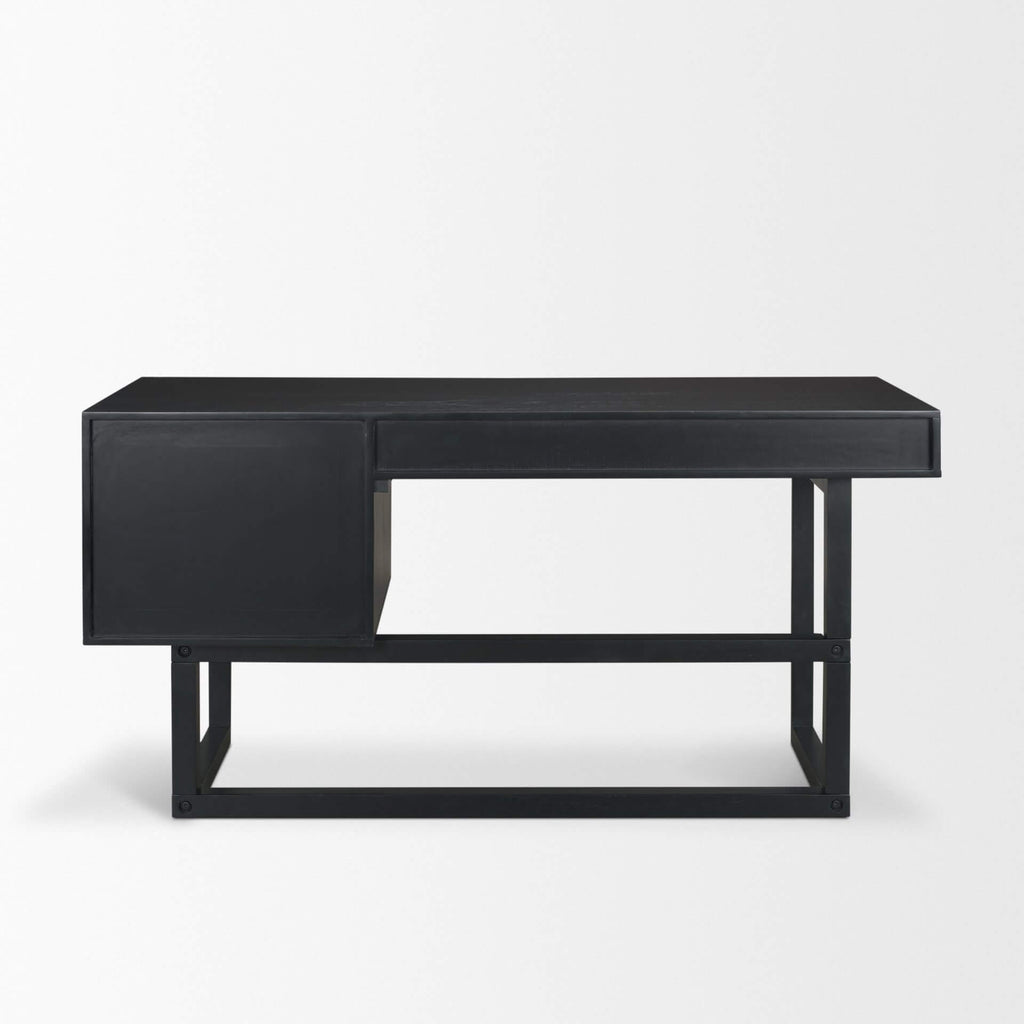 MERCANA GRIER 65" CANE OFFICE DESK BLACK 71145