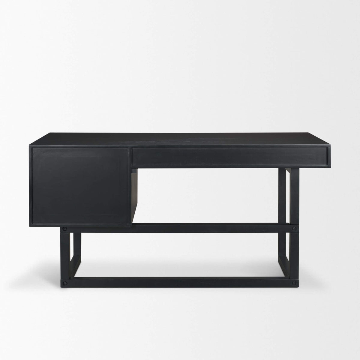 MERCANA GRIER 65" CANE OFFICE DESK BLACK 71145