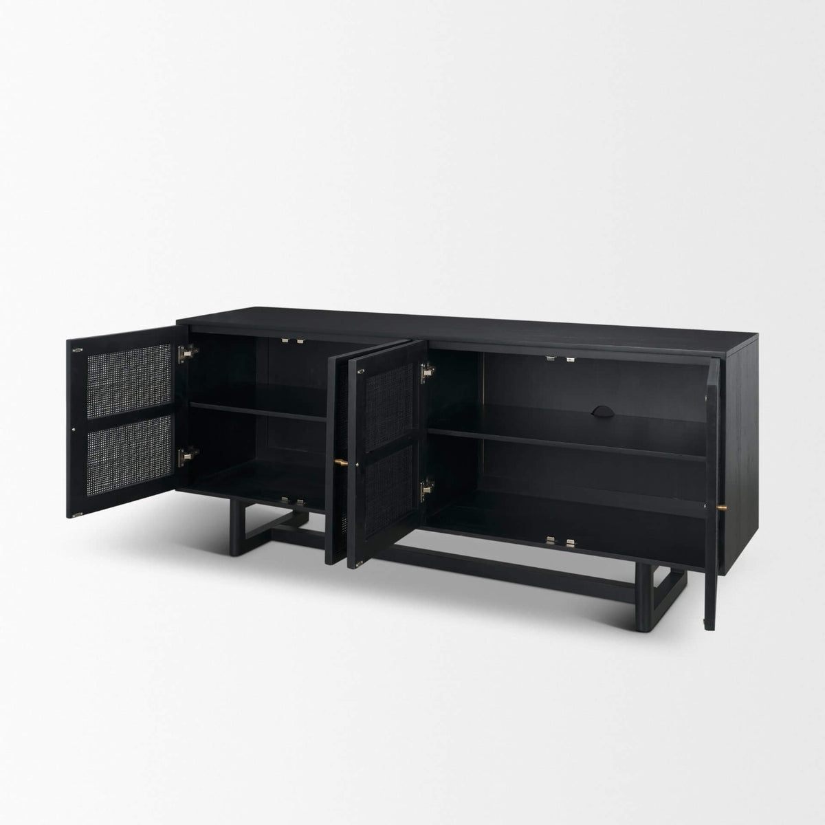 MERCANA GRIER 65" CANE SIDEBOARD BLACK 71146
