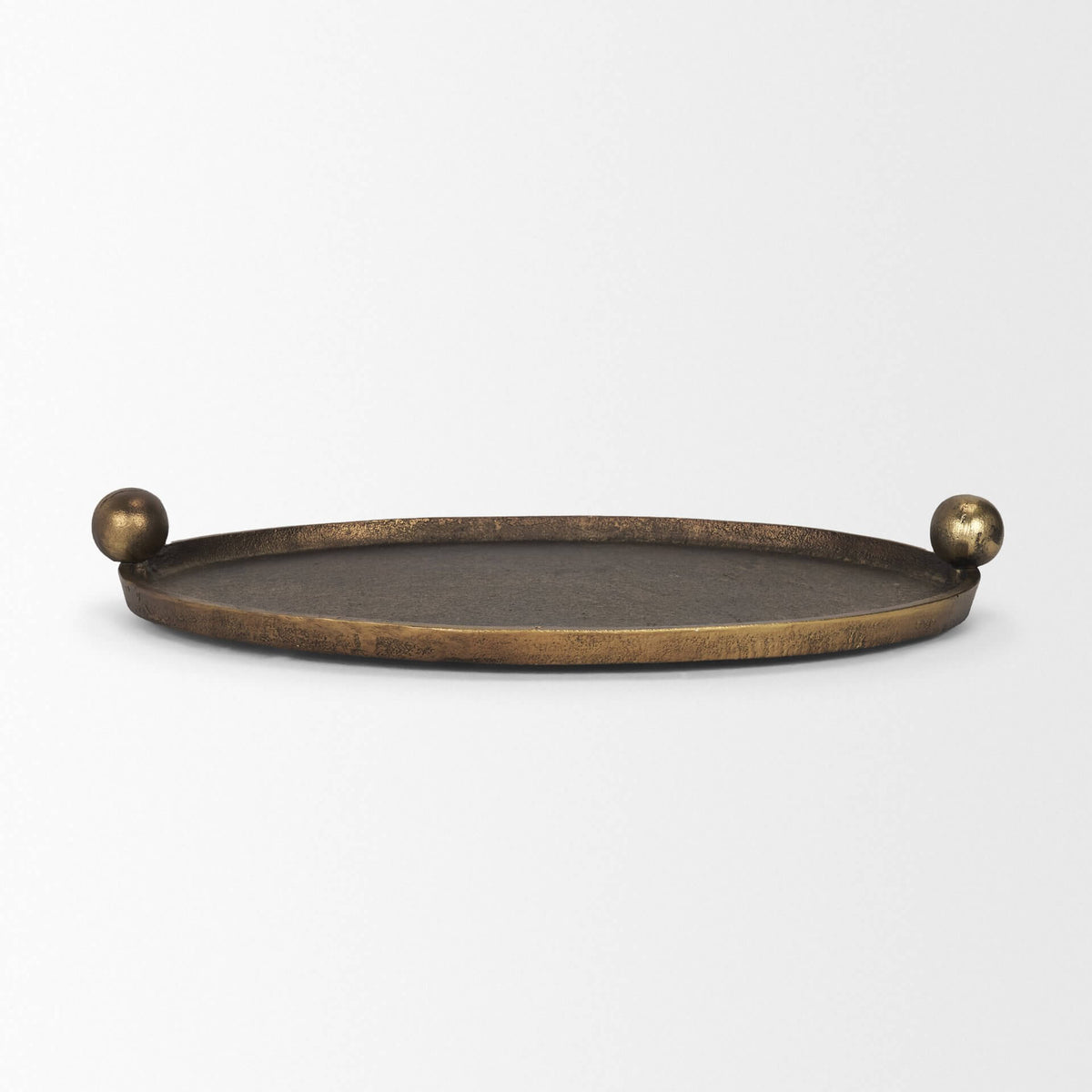 MERCANA JIANNA OVAL ANTIQUED GOLD METAL TRAY SMALL 71171