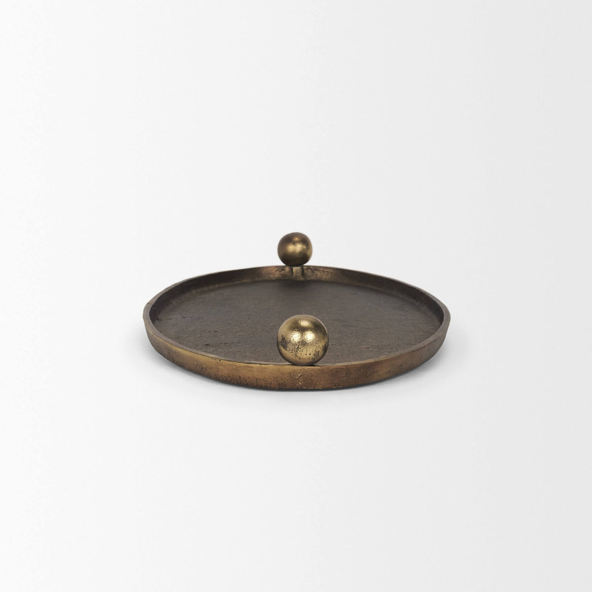 MERCANA JIANNA OVAL ANTIQUED GOLD METAL TRAY LARGE 71172