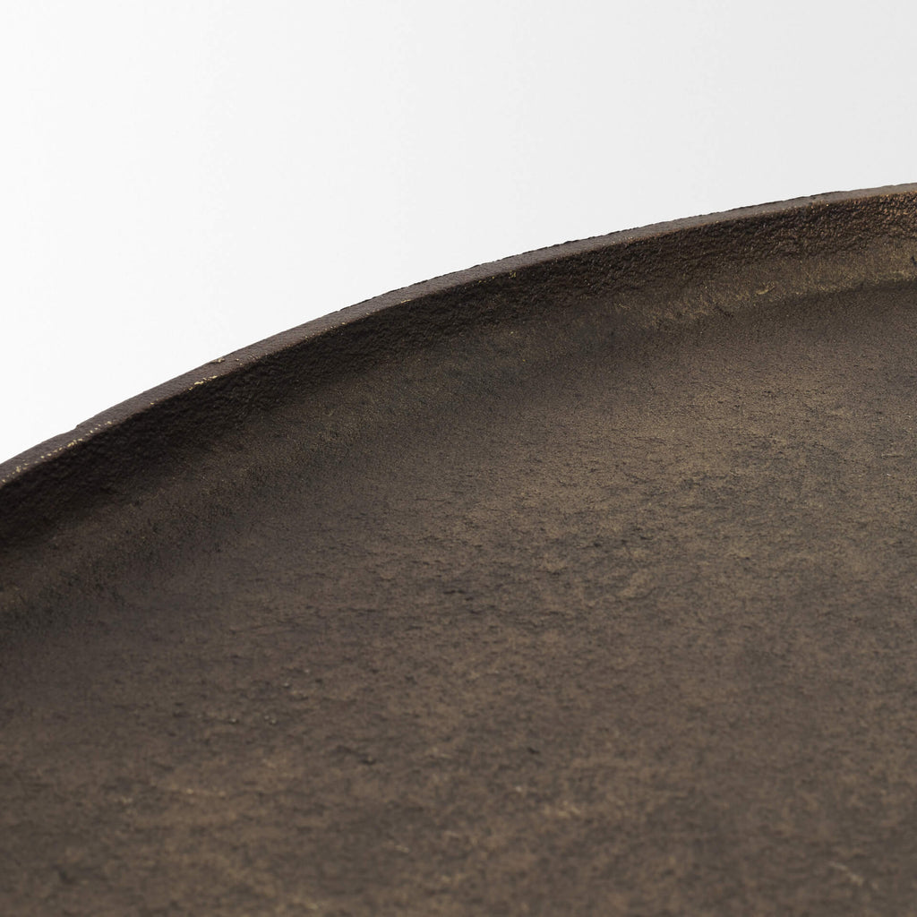 MERCANA JIANNA OVAL ANTIQUED GOLD METAL TRAY SMALL 71171