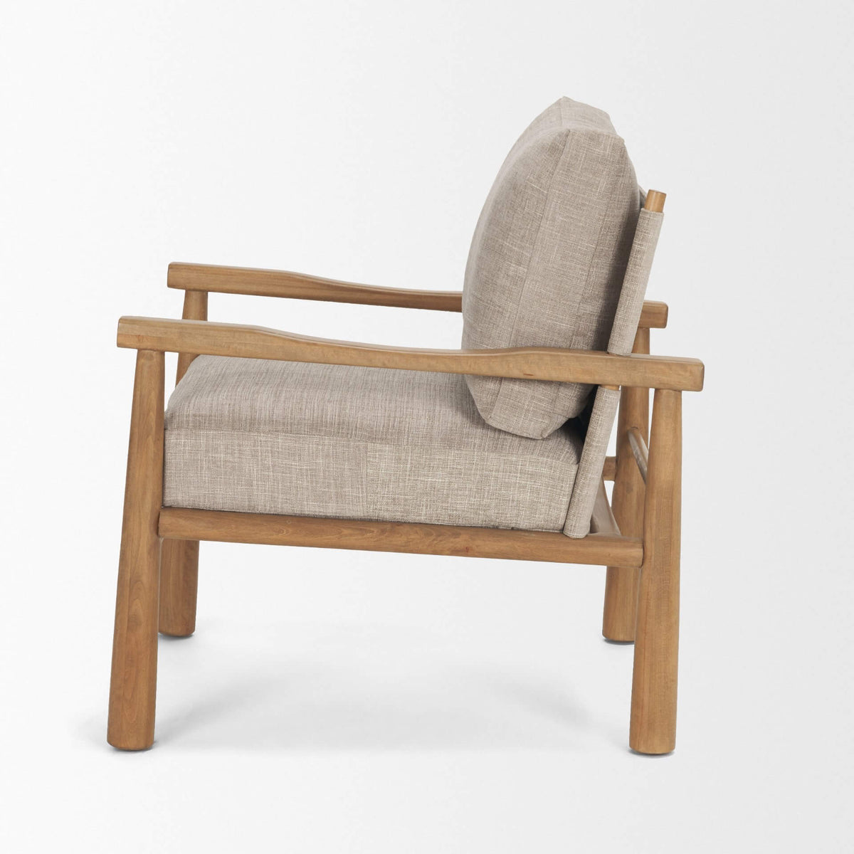 MERCANA WITTON GRAY BEECH WOOD LOUNGE CHAIR 71177