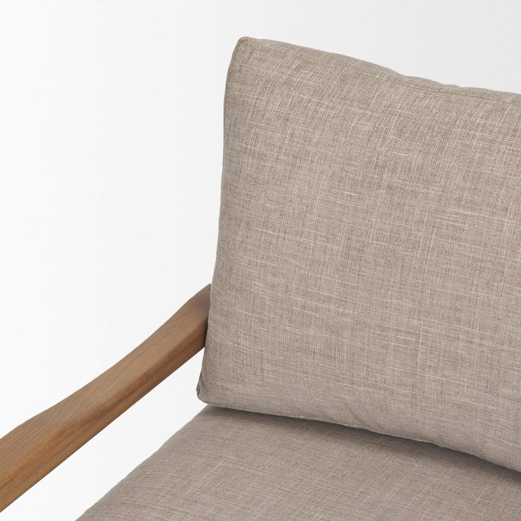 MERCANA WITTON GRAY BEECH WOOD LOUNGE CHAIR 71177