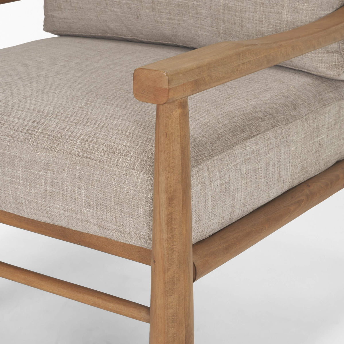 MERCANA WITTON GRAY BEECH WOOD LOUNGE CHAIR 71177