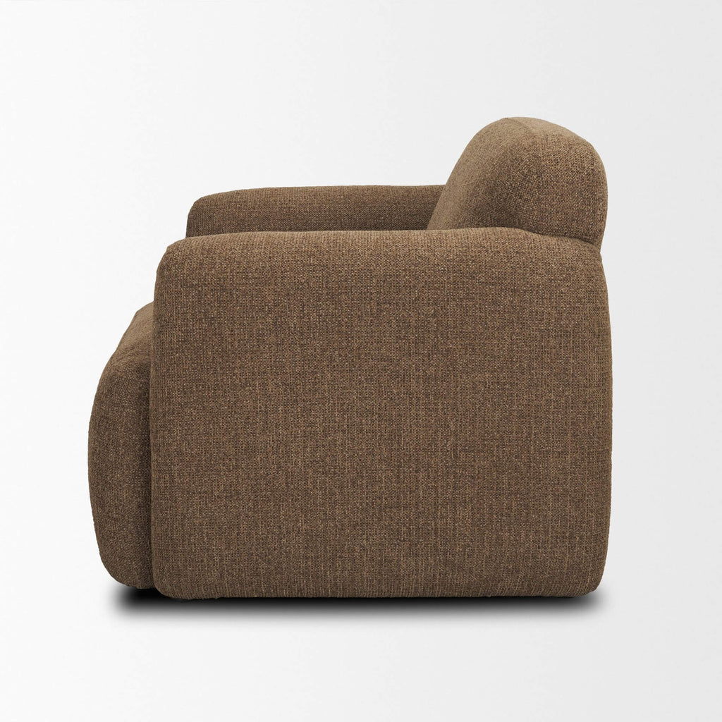 MERCANA SAGA BROWN PLUSH CHAIR 71198