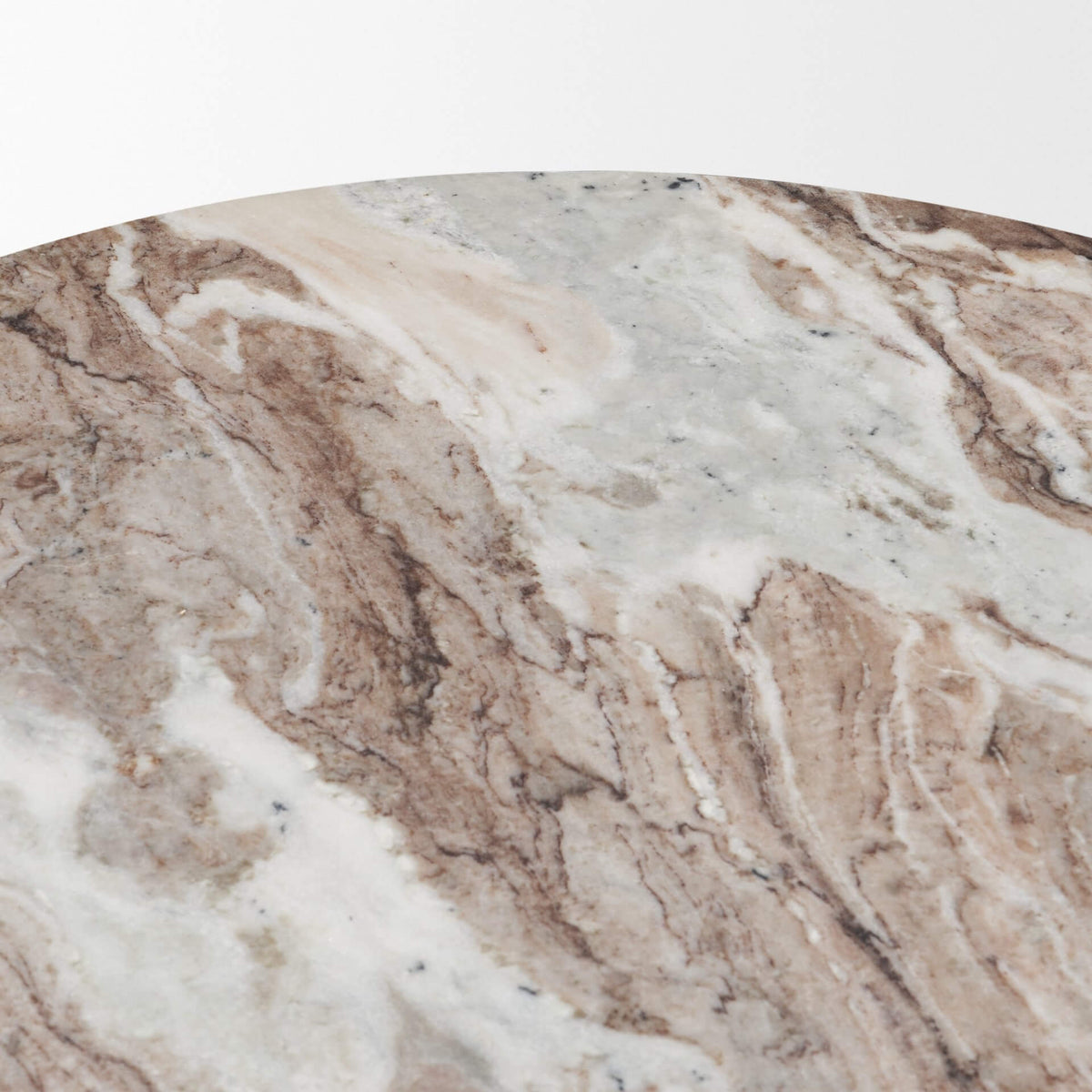 MERCANA MARBRELLO MARBLE FLUTED WOOD SIDE TABLE 71213-AB