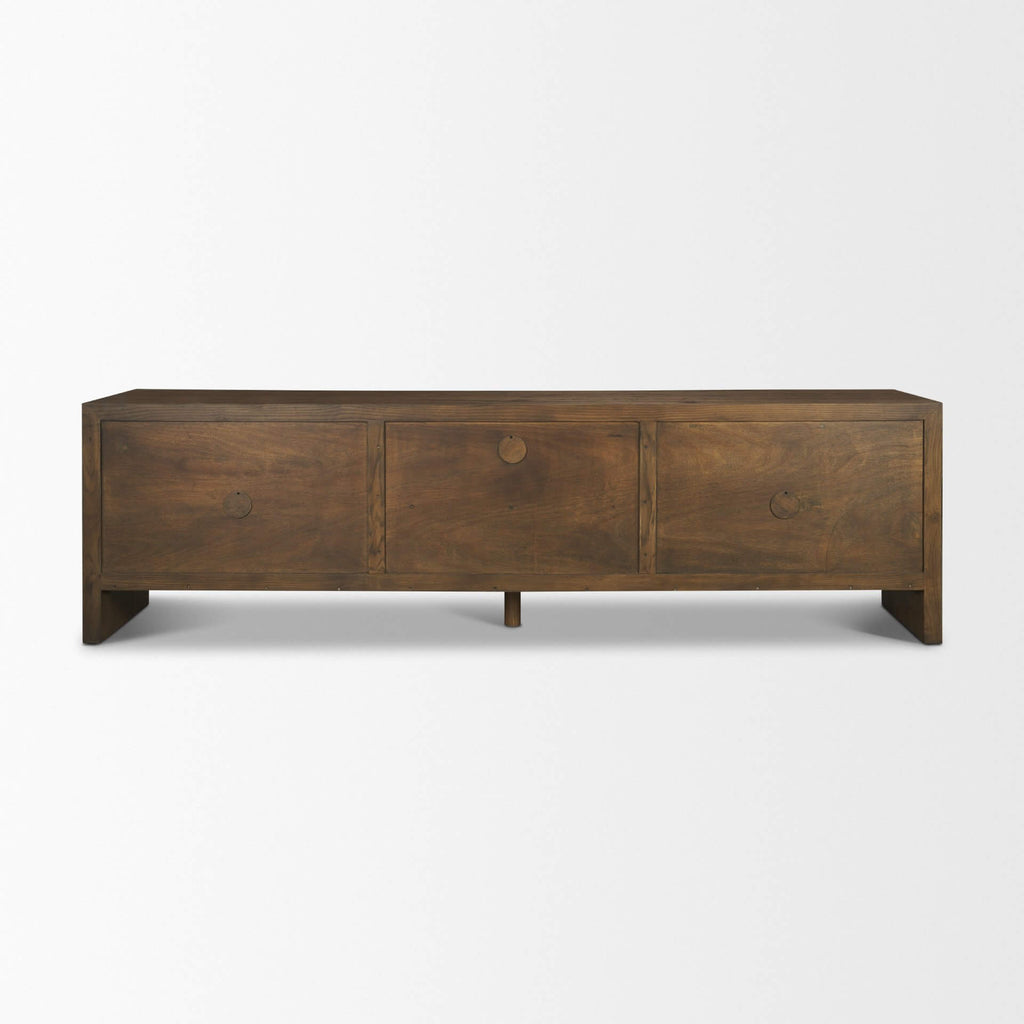 MERCANA BELFORD DARK BROWN OAK MEDIA CONSOLE 71229