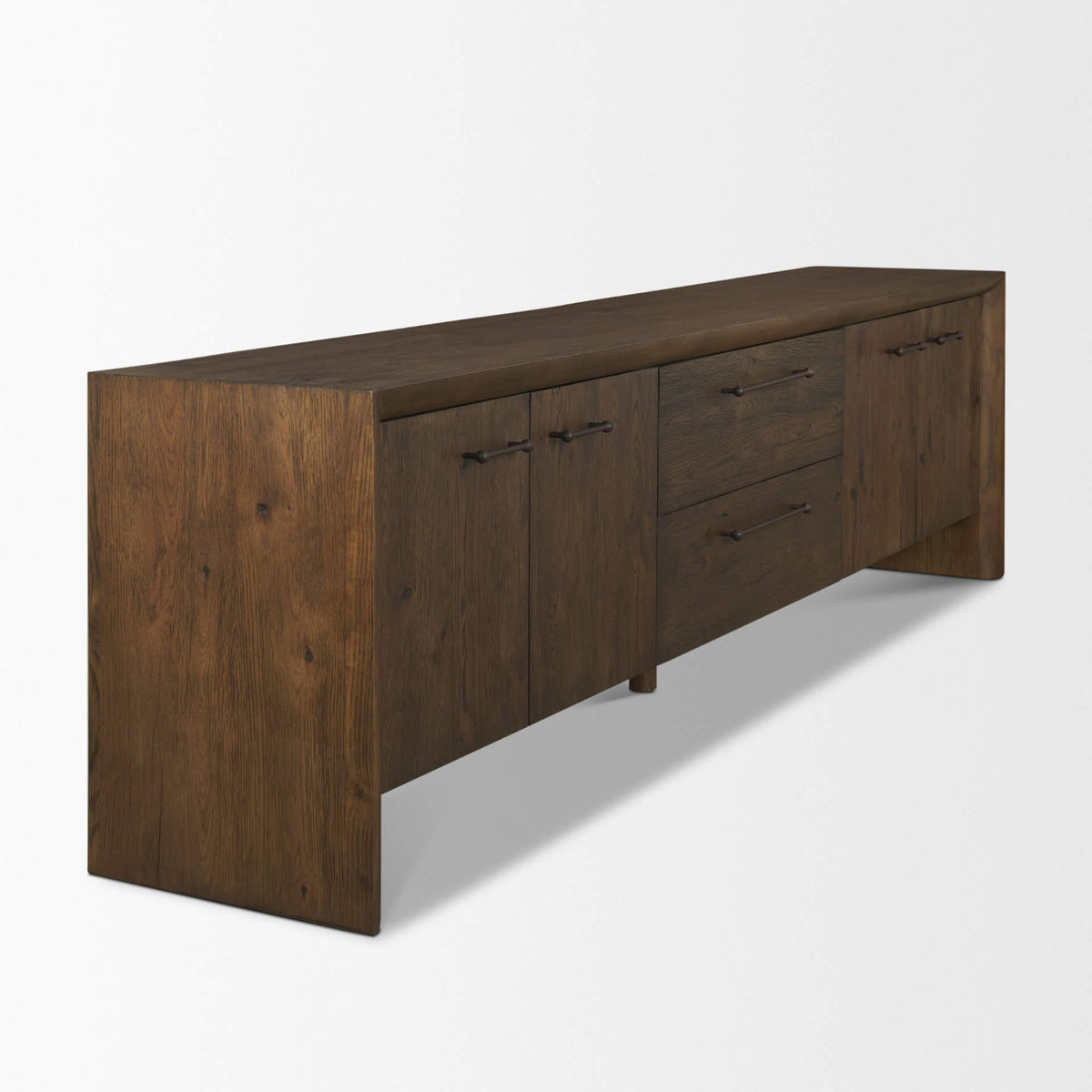 MERCANA BELFORD DARK BROWN OAK MEDIA CONSOLE 71229