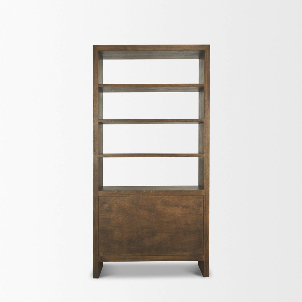 MERCANA BELFORD DARK BROWN OAK SHELVING UNIT  71231