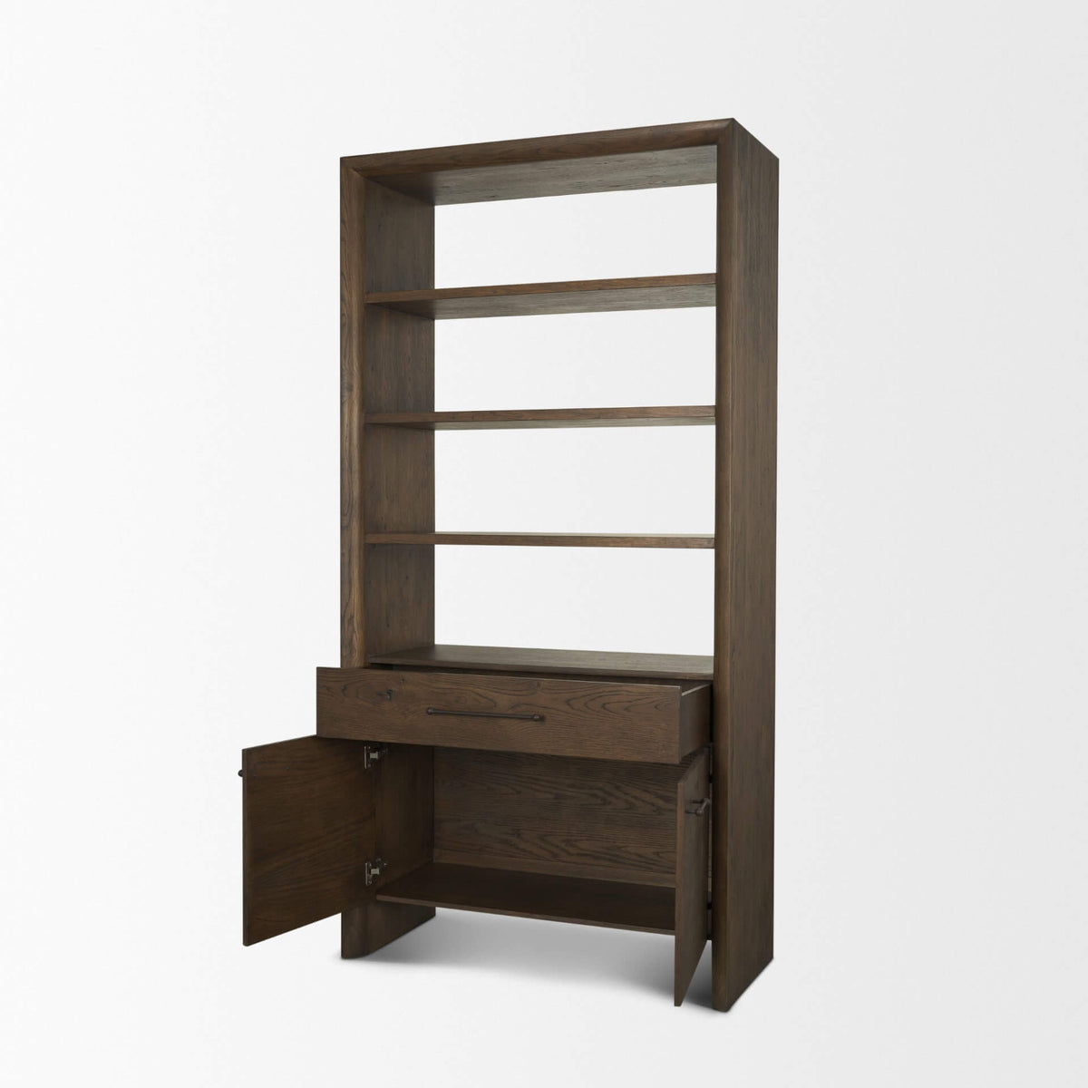 MERCANA BELFORD DARK BROWN OAK SHELVING UNIT  71231