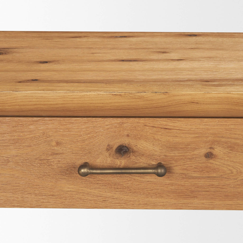 MERCANA BELFORD LIGHT BROWN OAK CONSOLE TABLE 71233