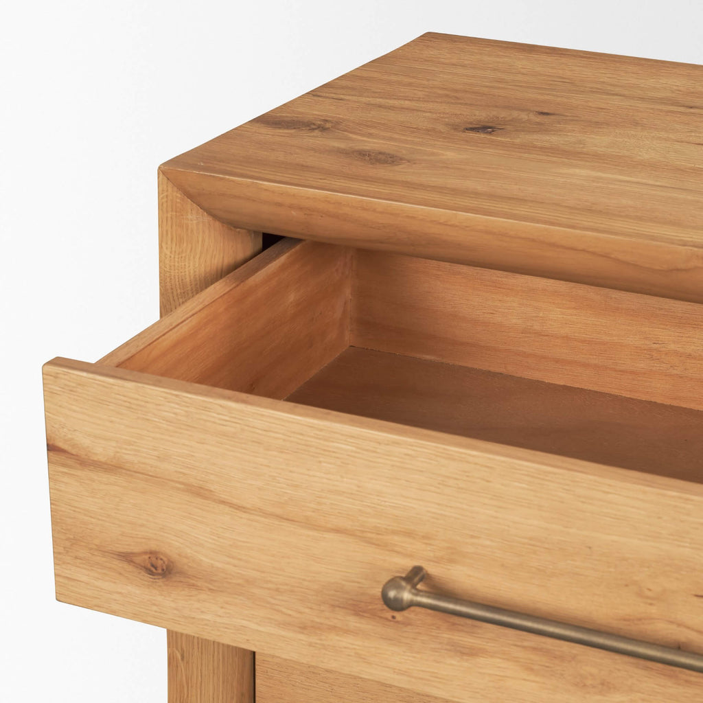 MERCANA BELFORD LIGHT BROWN OAK NIGHTSTAND  71235