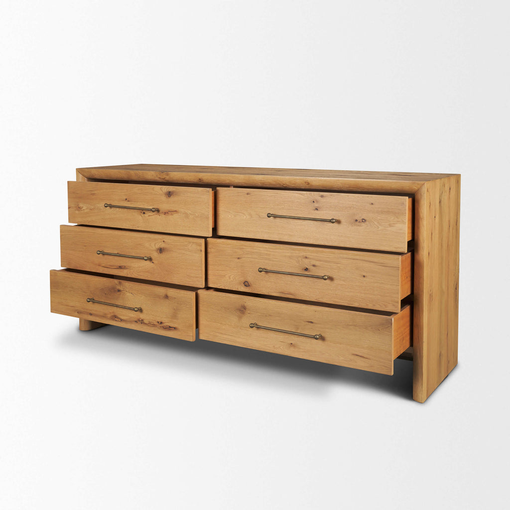 MERCANA BELFORD LIGHT BROWN OAK DRESSER  71237