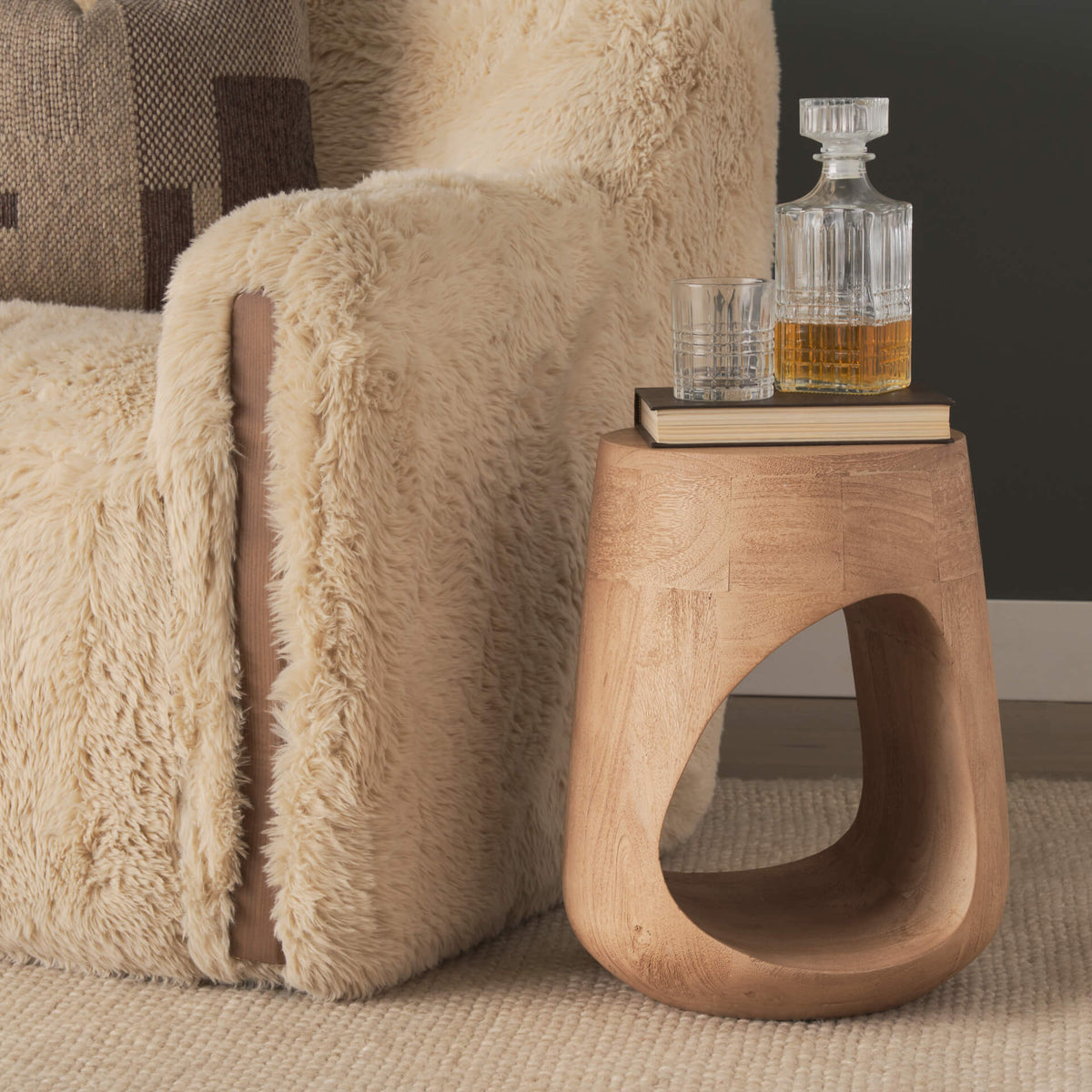 MERCANA COVE LIGHT BROWN OPEN SIDE TABLE 71223