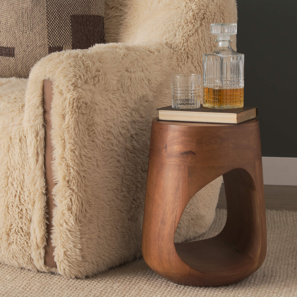 MERCANA COVE MID BROWN OPEN SIDE TABLE 71224