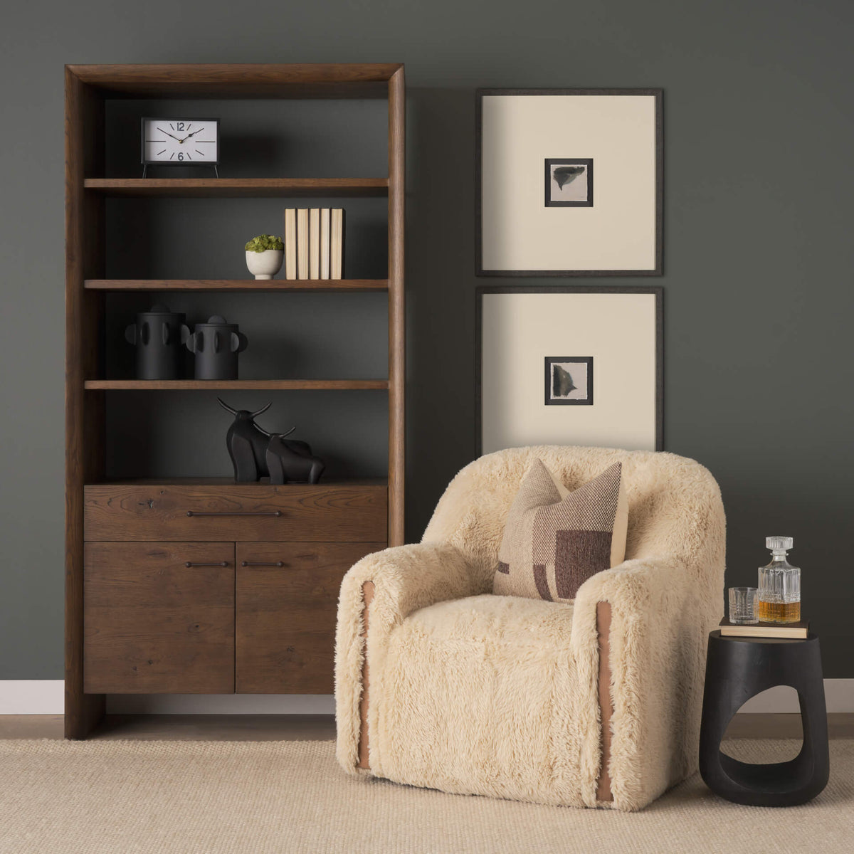 MERCANA COVE DARK BROWN OPEN SIDE TABLE 71225