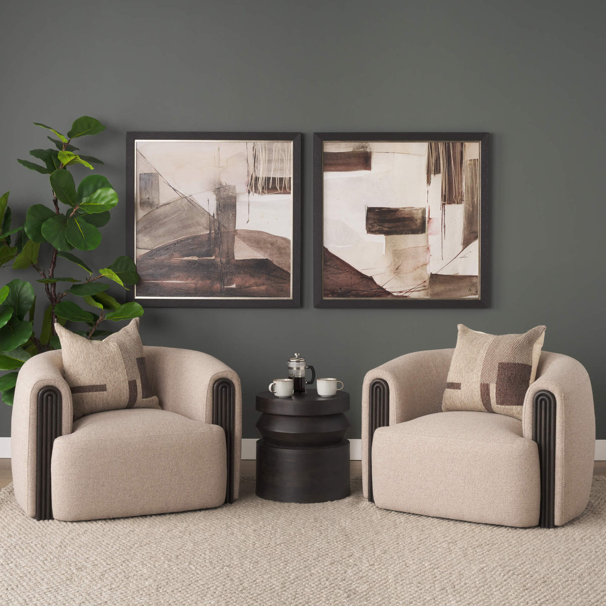 MERCANA KORNELIA MUSHROOM BARREL ACCENT CHAIR 71200
