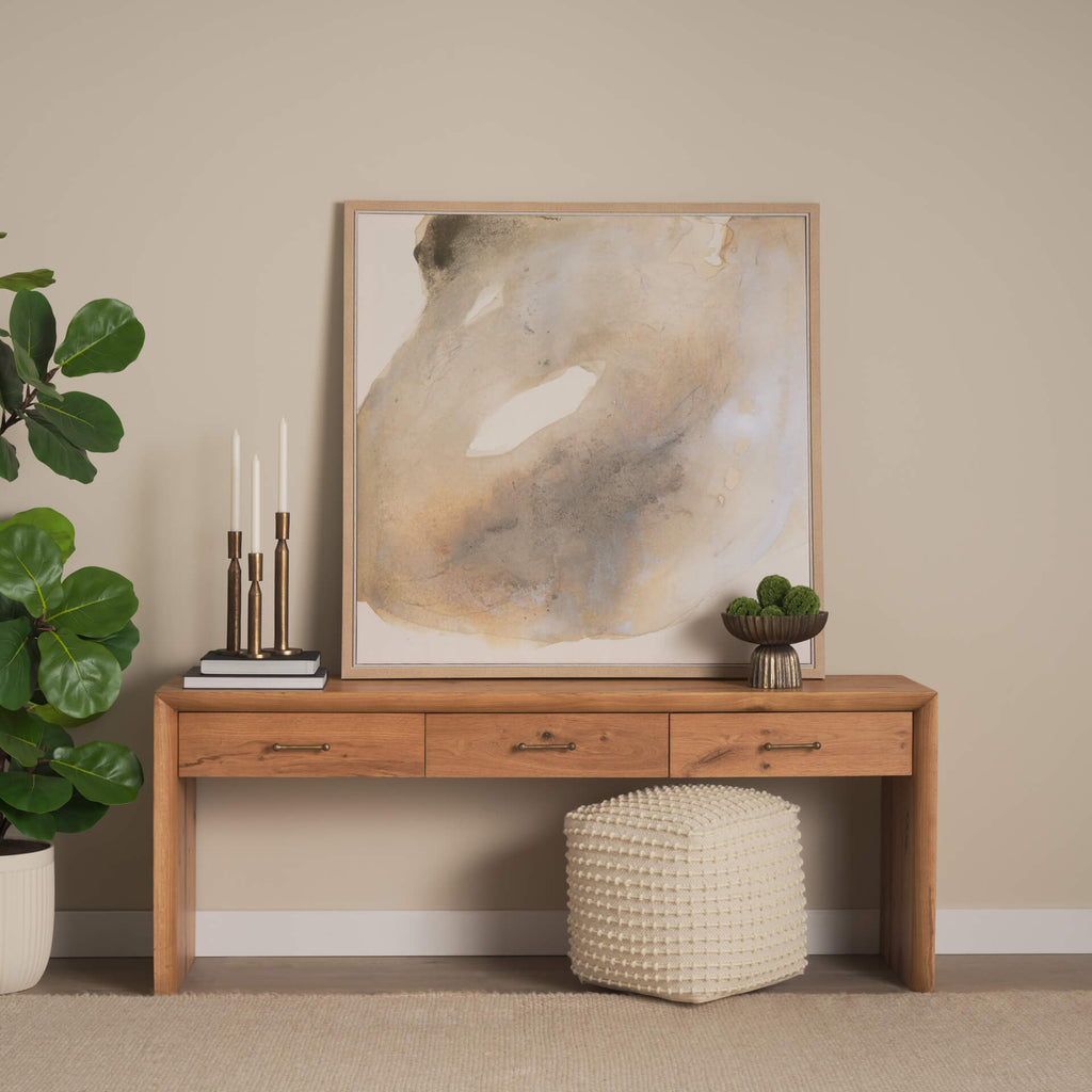 MERCANA BELFORD LIGHT BROWN OAK CONSOLE TABLE 71233