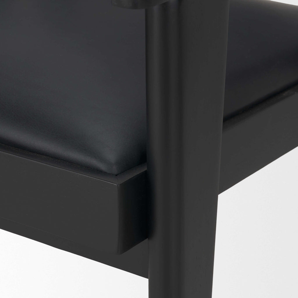 MERCANA REID BLACK CANE ARM DINING CHAIR 71244