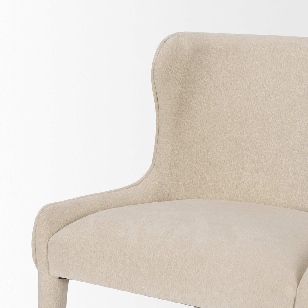 MERCANA NOLAN CREAM CHENILLE DINING CHAIR SET OF TWO 71251