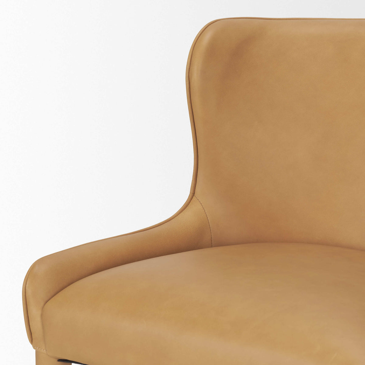 MERCANA NOLAN TAN LEATHER DINING CHAIR SET OF TWO 71253