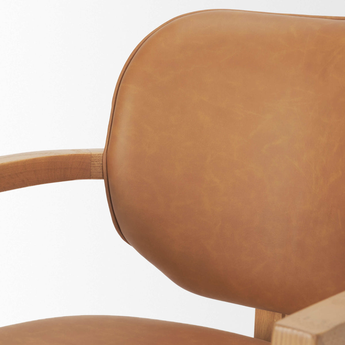 MERCANA CARLISLE TAN LEATHER DINING ARMCHAIR 71255
