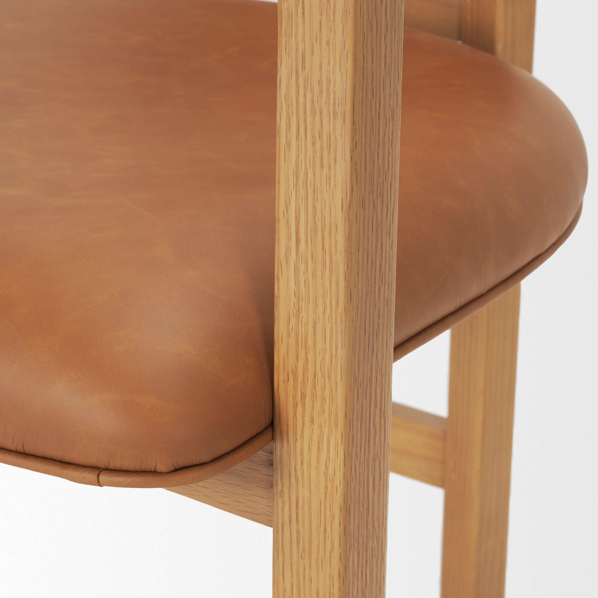 MERCANA CARLISLE TAN LEATHER DINING ARMCHAIR 71255