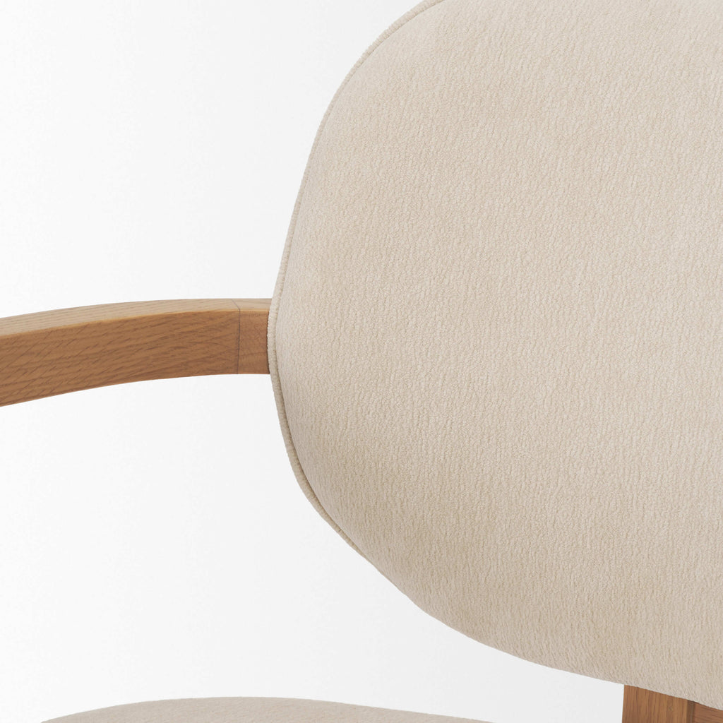 MERCANA CARLISLE CREAM CHENILLE DINING ARMCHAIR 71256