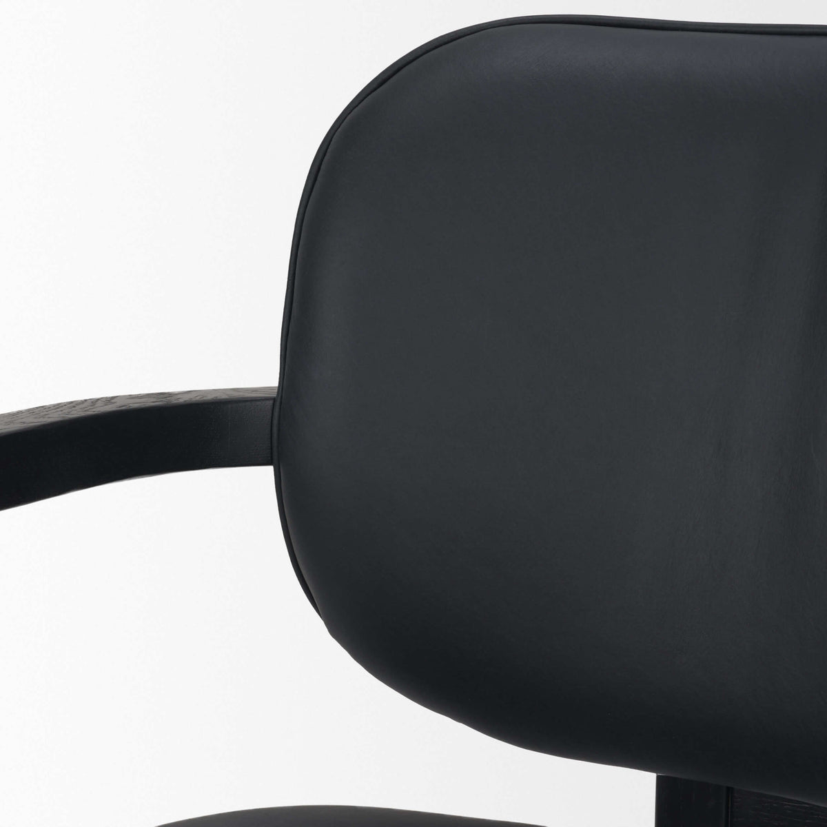 MERCANA CARLISLE BLACK LEATHER DINING ARMCHAIR 71257