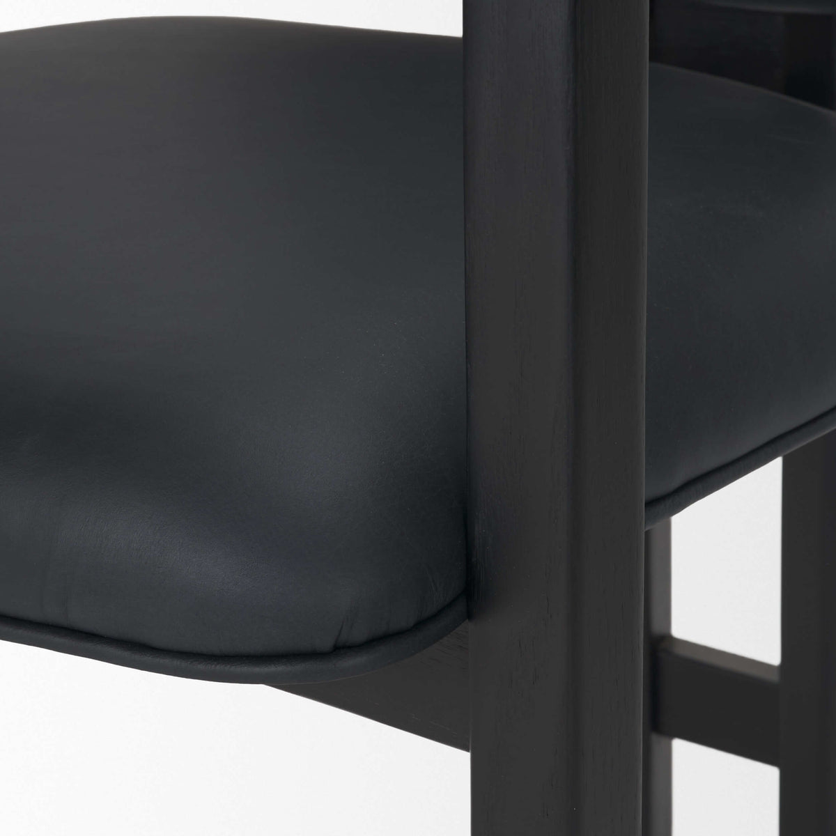 MERCANA CARLISLE BLACK LEATHER DINING ARMCHAIR 71257