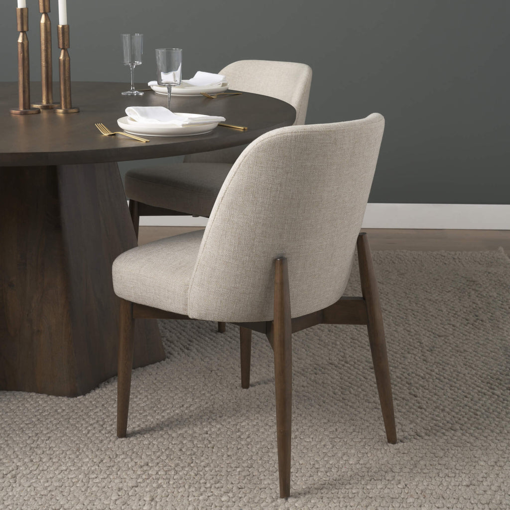 MERCANA ABBIE DINING SIDE CHAIR OATMEAL SET OF TWO 71246