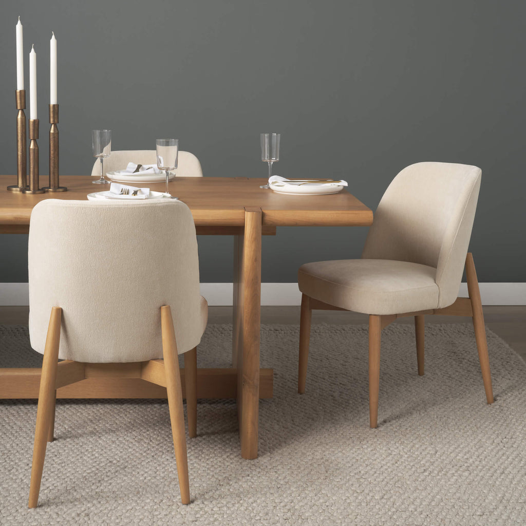 MERCANA ABBIE DINING SIDE CHAIR OATMEAL SET OF TWO 71247