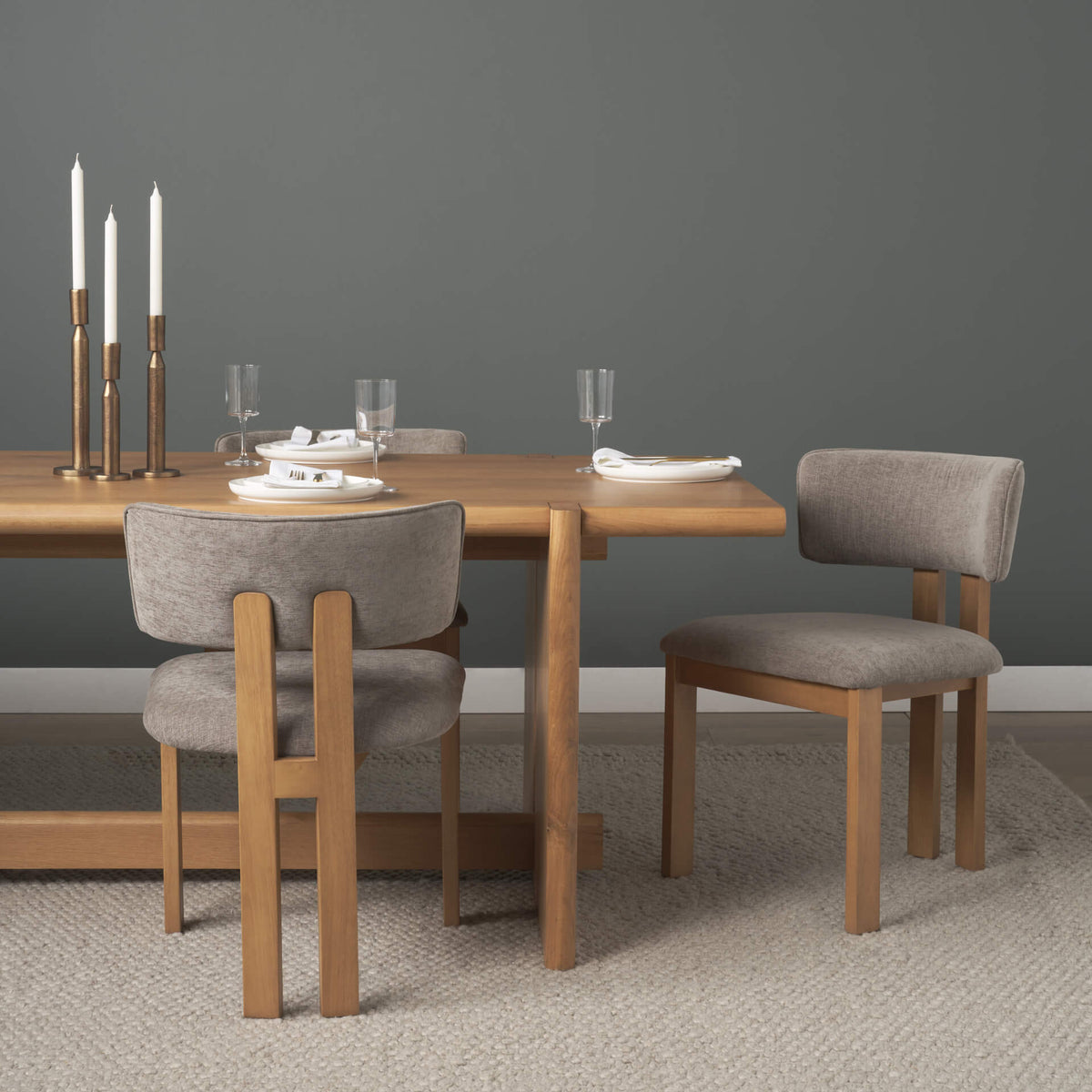 MERCANA SOHO OPEN BACK DINING CHAIR GRAY SET OF TWO 71250