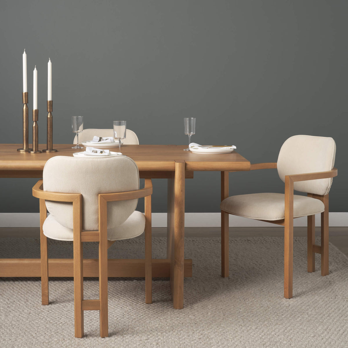 MERCANA CARLISLE CREAM CHENILLE DINING ARMCHAIR 71256