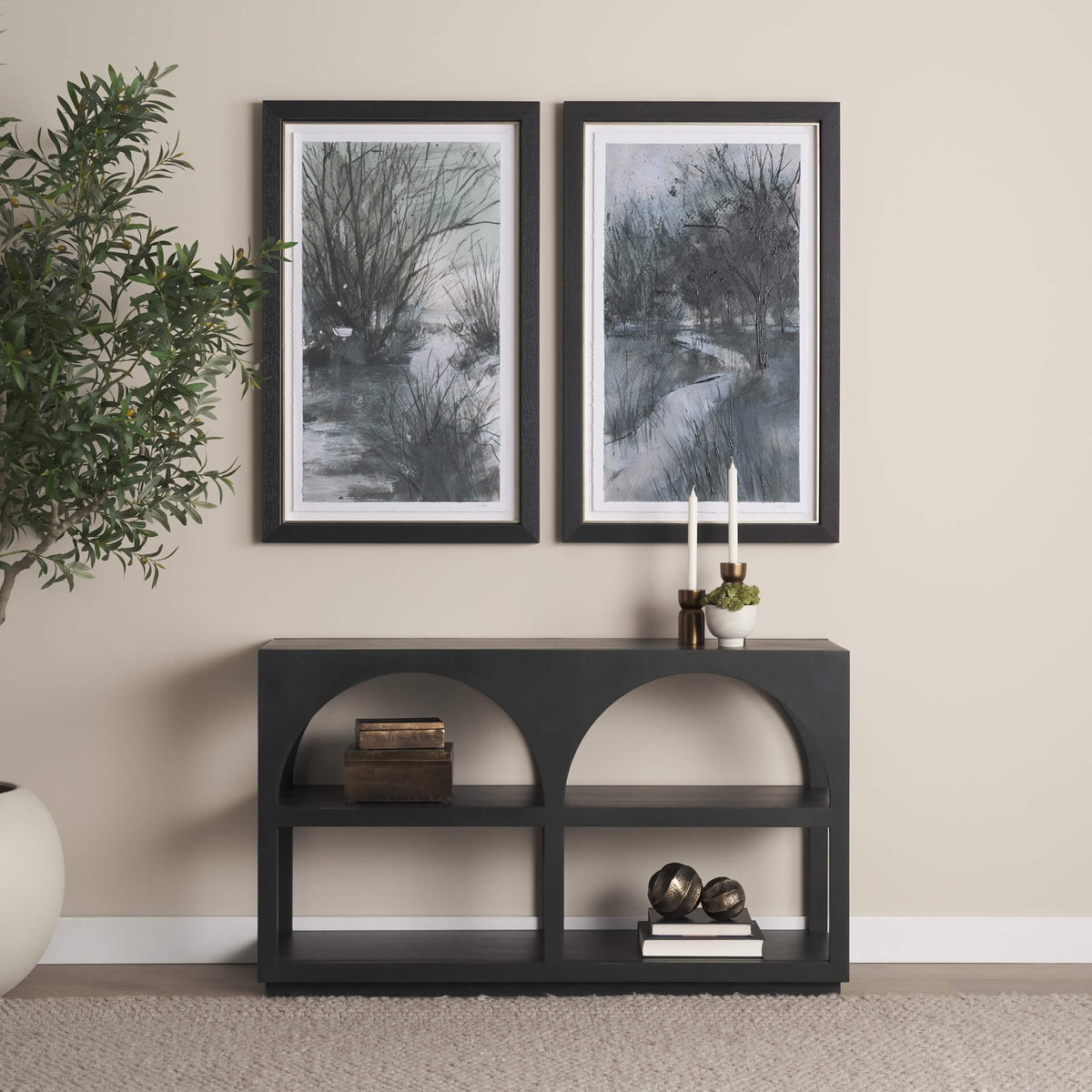 MERCANA BELA ARCHED CONSOLE TABLE BLACK 71140