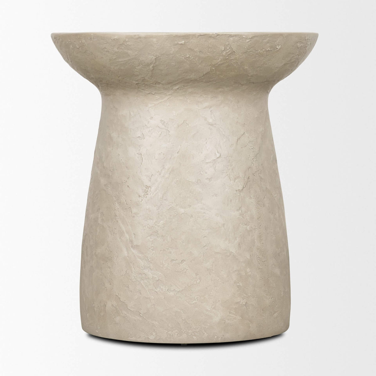 MERCANA MESA ROUND STONE FINISH PILLAR ACCENT TABLE 71283