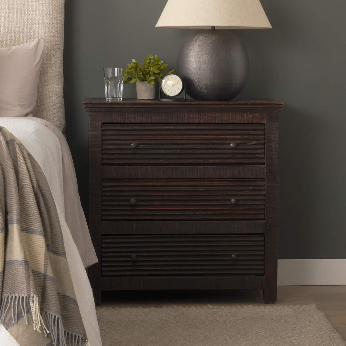 MERCANA RHETT RECLAIMED WOOD 3 DRAWER CABINET 71210