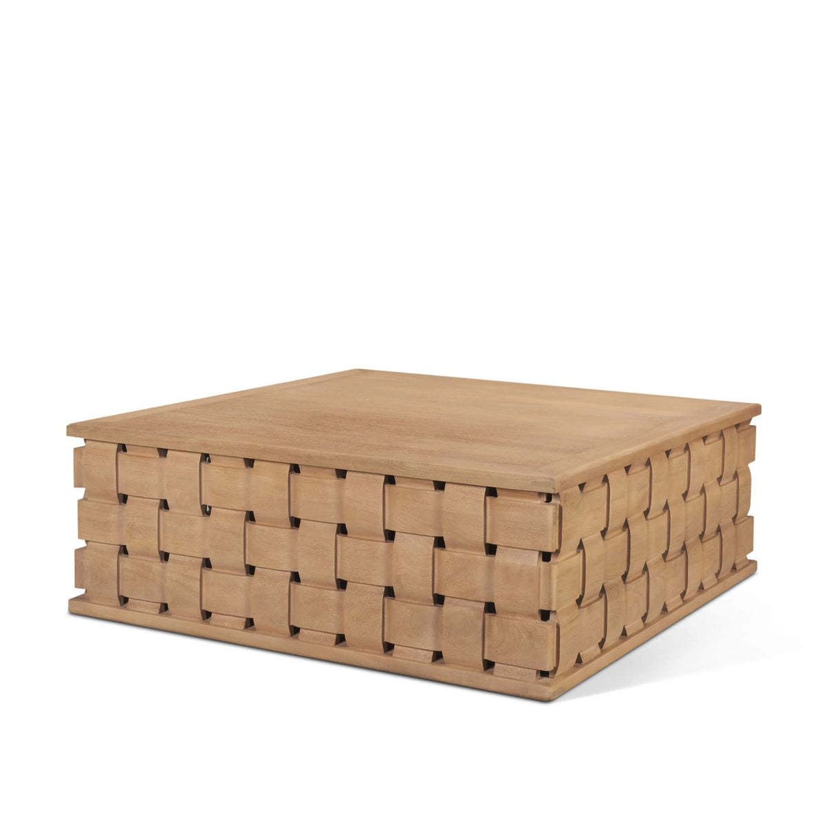 MERCANA TRELLYN LIGHT BROWN WOVEN BASE COFFEE TABLE 71297