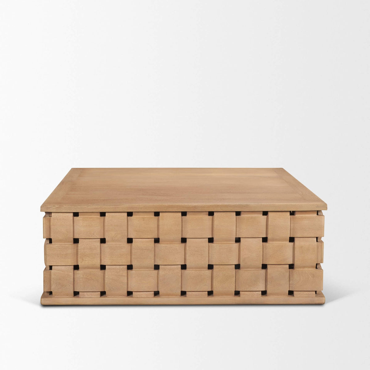 MERCANA TRELLYN LIGHT BROWN WOVEN BASE COFFEE TABLE 71297